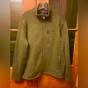Ralph Lauren Olive Green Fleece Jacket XL